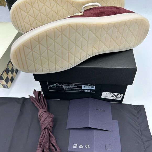 Men's Prada triangle logo suede sneakers size 8.5 US made in Italy - Picture 15 of 15